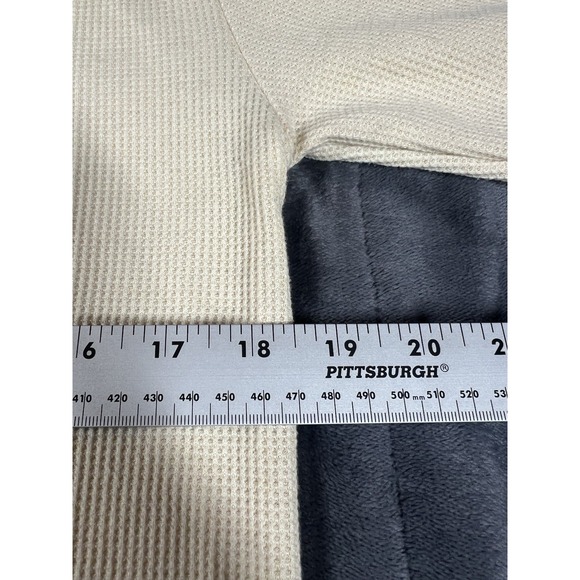 Dixxon Women's Crop Henley Thermal Top beige Size Small - Picture 8 of 10